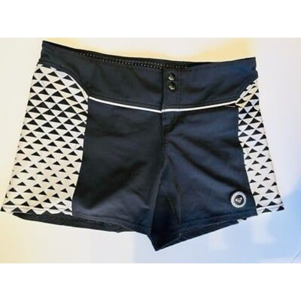 Roxy N620093 Quick Drying 4 Way Stretch Hook Loop Snap Button Boardshorts 0